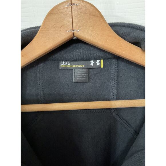 NWT Under Armour Loose Fit Cold Gear Men's Charcoal 1/4 Zip Pullover, L - Picture 7 of 8